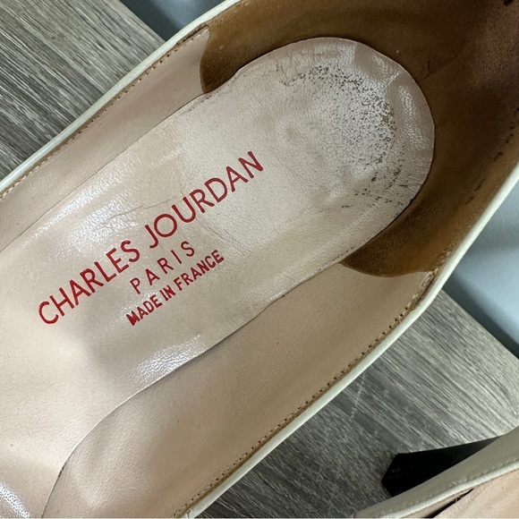 Ivory leather Charles Jordan pumps made in France - Picture 4 of 12